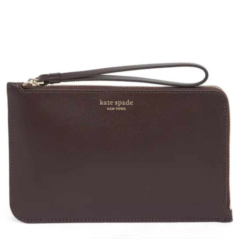 NWOT - Kate Spade Cameron Medium Wristlet Burgundy/Brown
